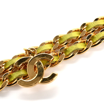 Chanel Lambskin CC Chain Belt Green Gold 7 of 7