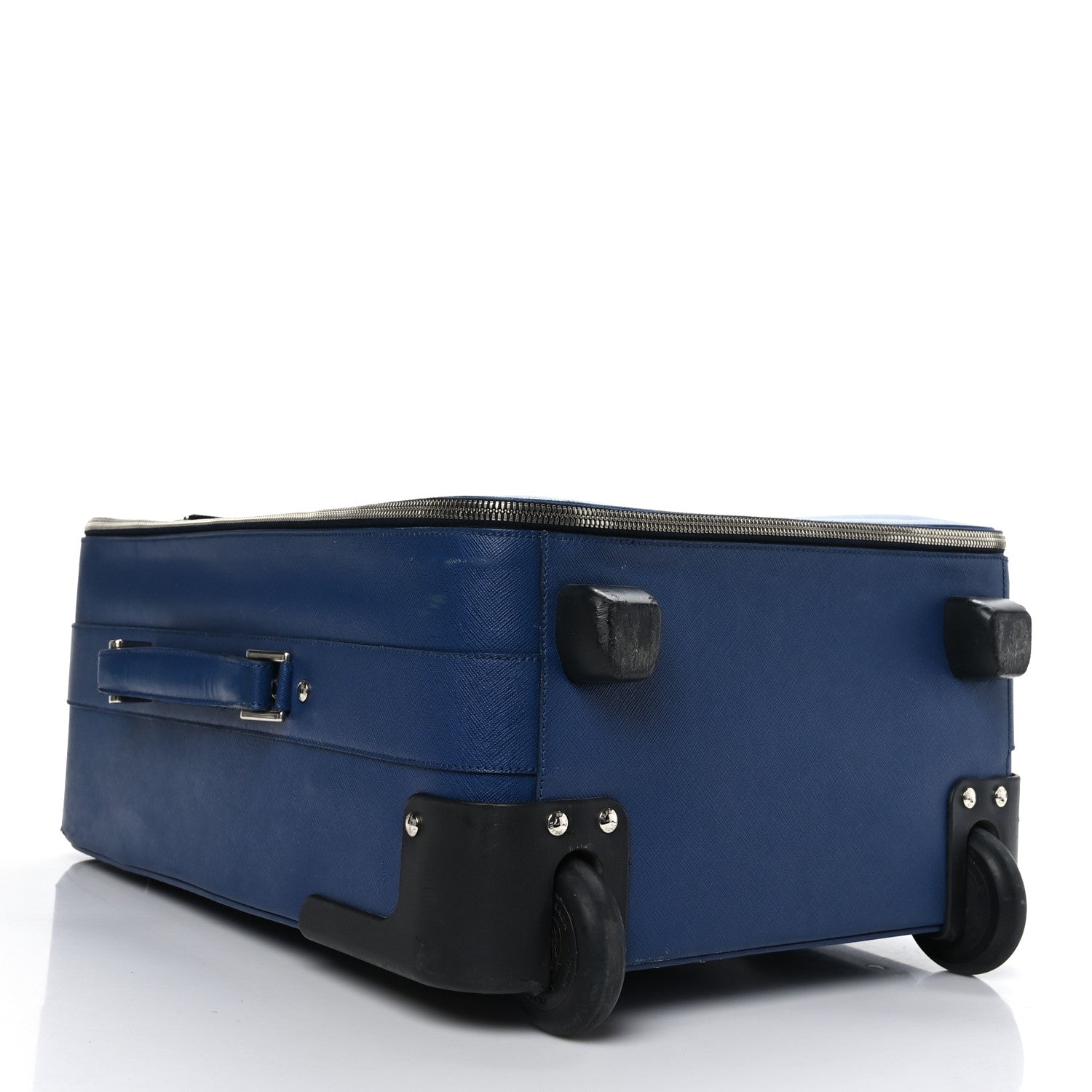 Prada Saffiano Travel Trolley Luggage Bluette 3 of 12