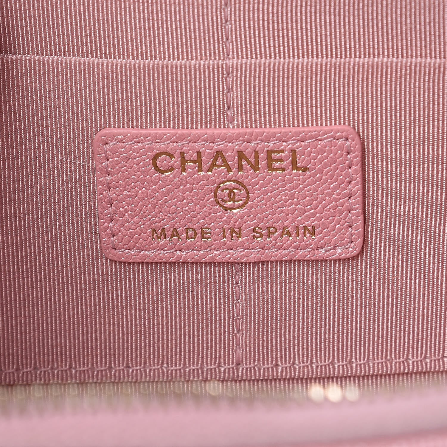 Chanel Iridescent Caviar Quilted Classic Pouch With Handle Rose Pink 6 of 12