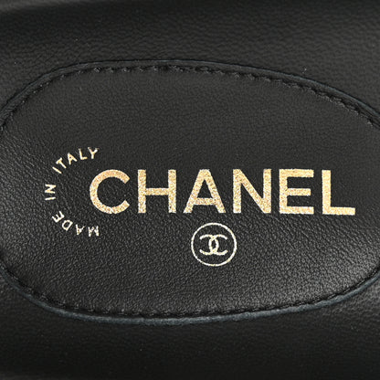 Chanel Lambskin Cha-Nel Mule Sandals 35 Black Multicolor 8 of 10