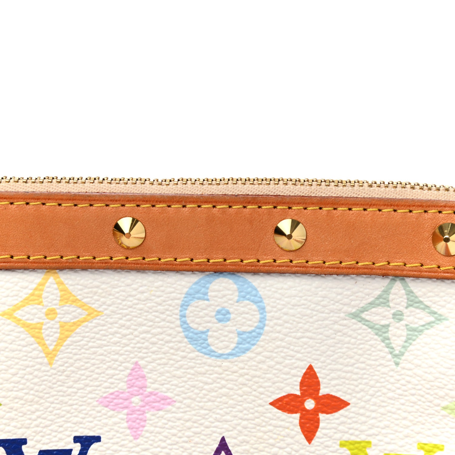 Louis Vuitton Monogram Multicolor Pochette Accessories White 9 of 15