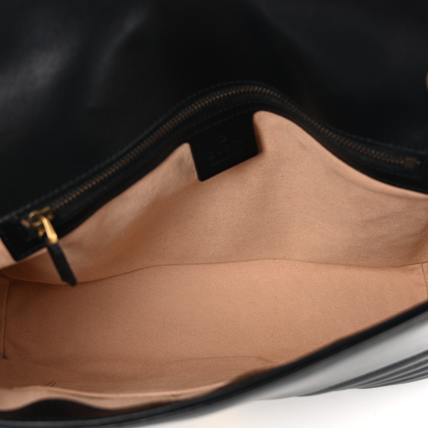 Gucci Calfskin Matelasse Medium GG Marmont Shoulder Bag Black 5 of 11
