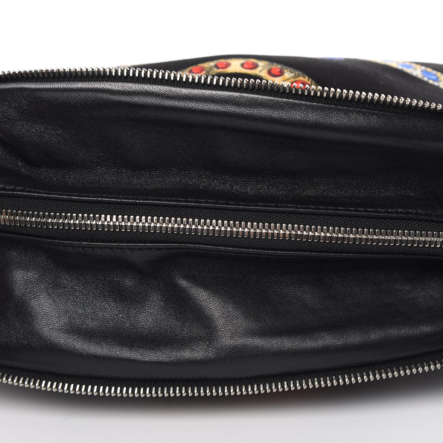 Velvet Crystal Clutch Black