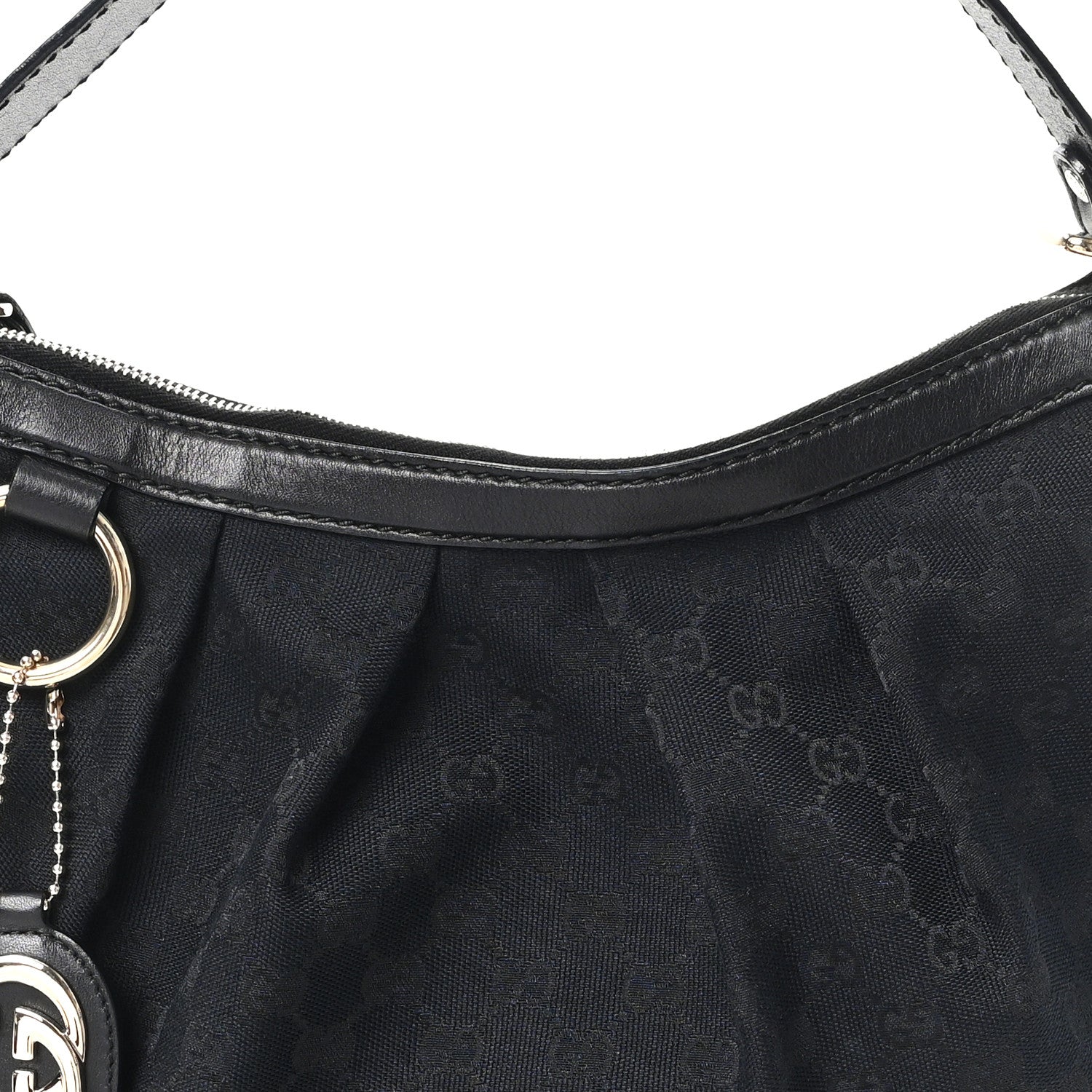 Gucci Monogram Medium Sukey Hobo Black 8 of 12