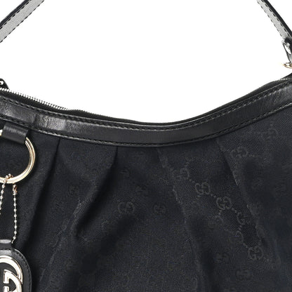 Gucci Monogram Medium Sukey Hobo Black 8 of 12