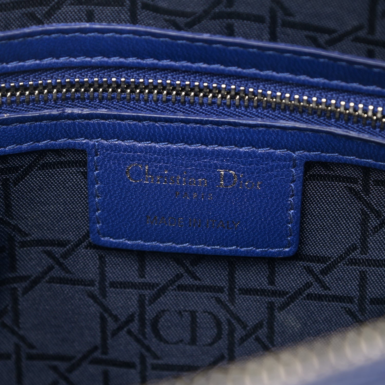 Christian Dior Lambskin Cannage Large Lady Dior Blue 7 of 9
