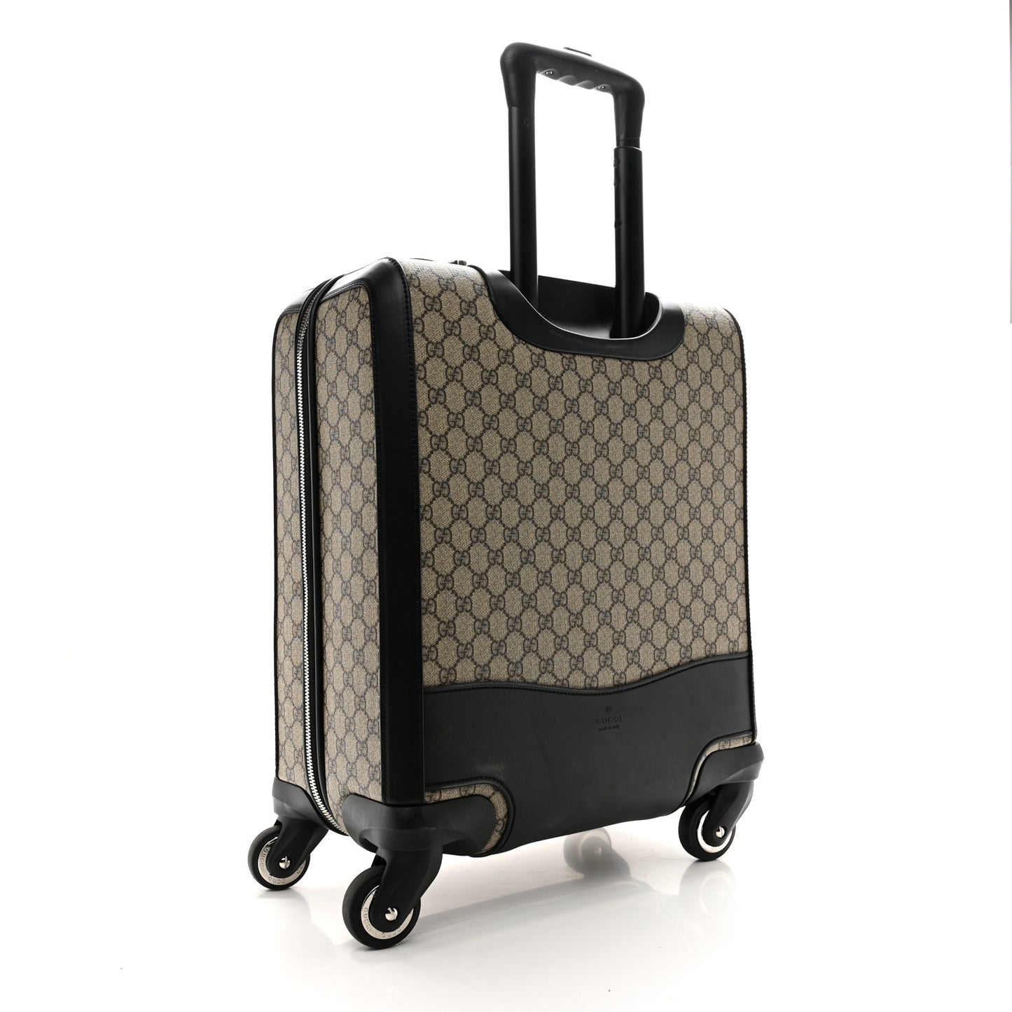 GG Supreme Monogram Calfskin Carry On Trolley Beige Ebony Black