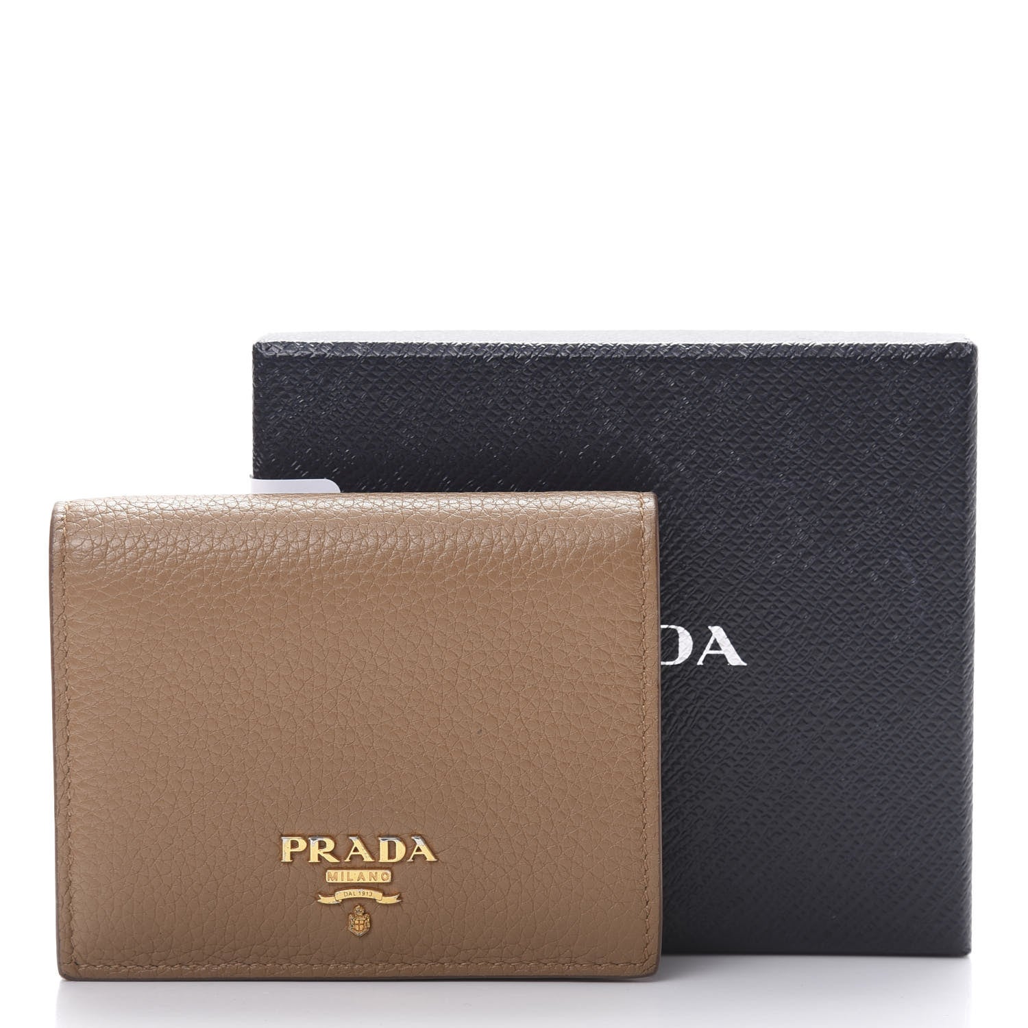 Prada Vitello Daino Small Bi-Fold Wallet Caramel 14 of 14