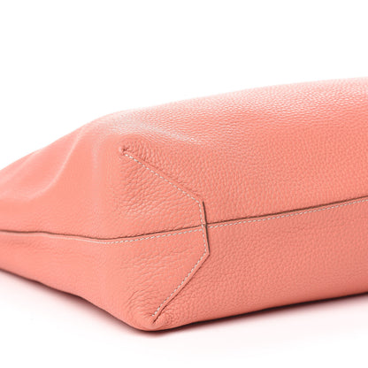 Hermes Taurillon Clemence Double Sens Reversible Tote 36 Rouge Casaque Crevette 11 of 14