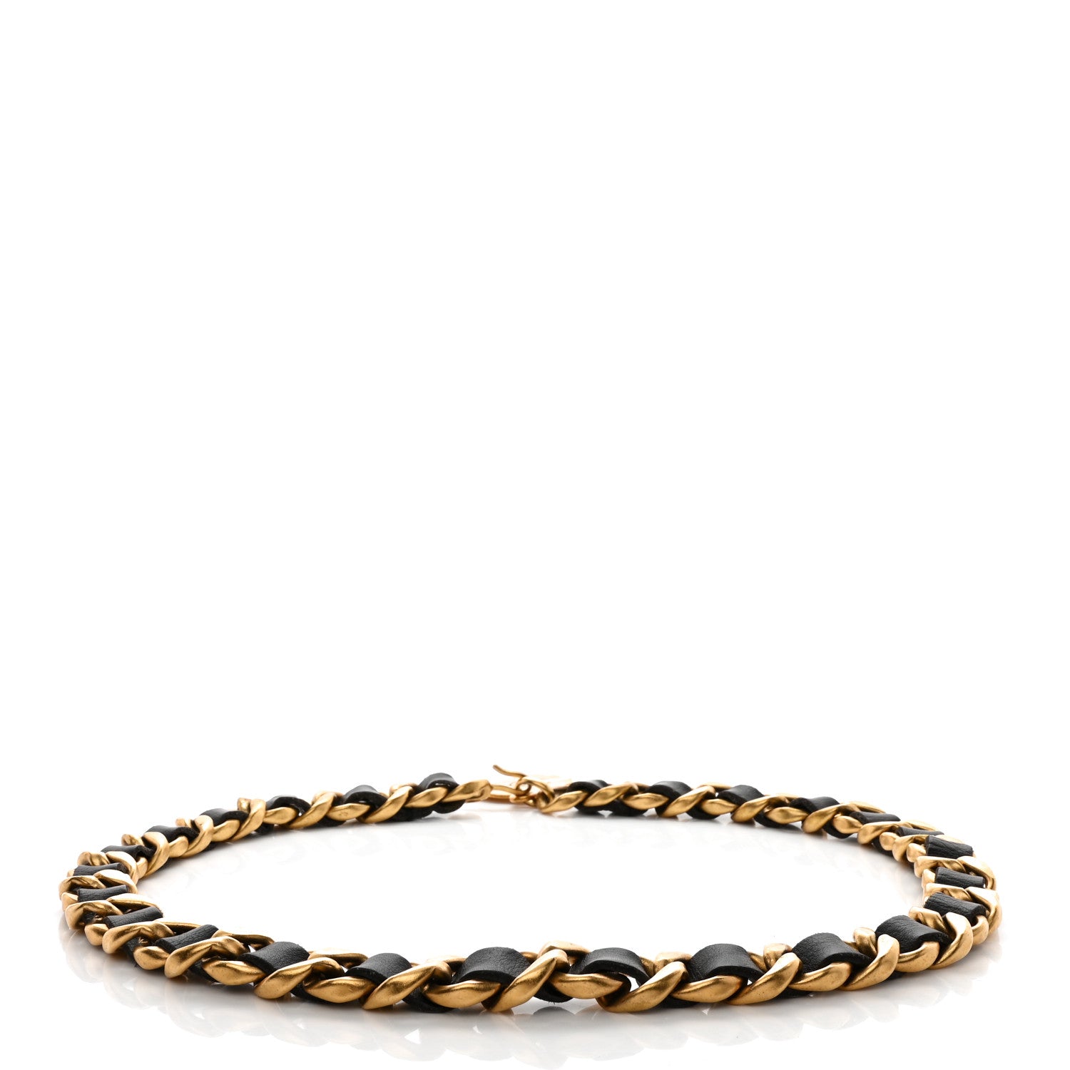 Chanel Lambskin Chain CC Medallion Belt Black Gold 2 of 5