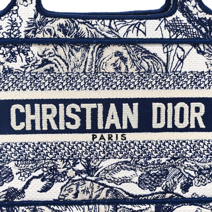 Christian Dior Canvas Embroidered Mini Toile De Jouy Book Tote  Blue 8 of 12