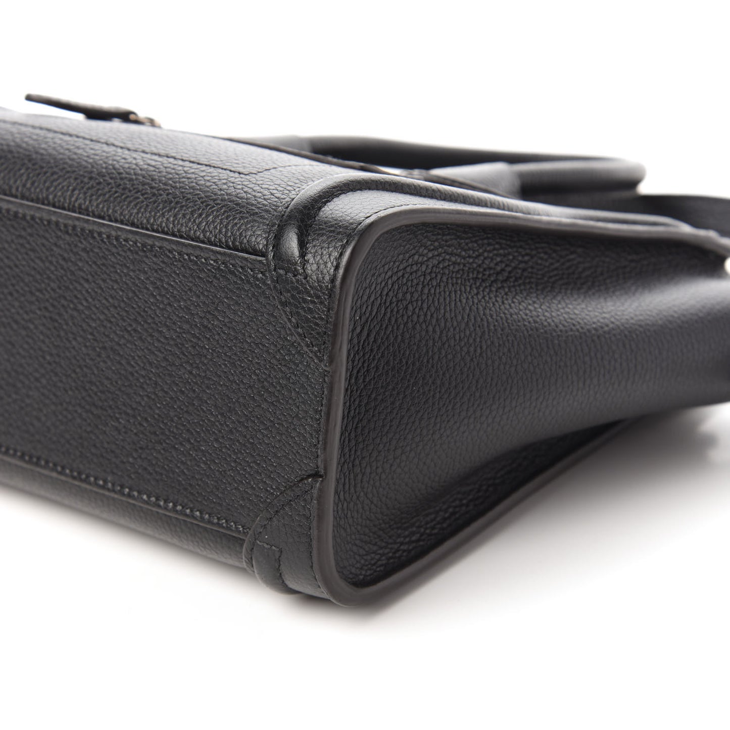 Drummed Calfskin Nano Luggage Black