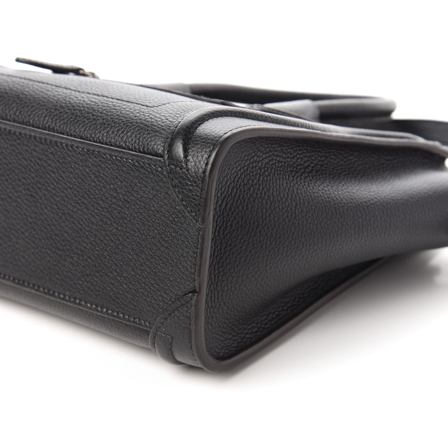 Celine Drummed Calfskin Nano Luggage Black 7 of 9