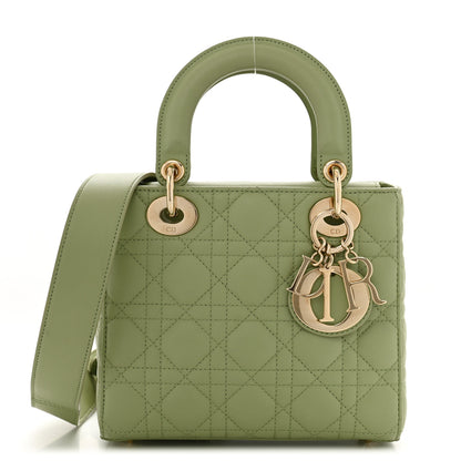 Christian Dior Lambskin Cannage Small My ABCDior Lady Dior Green 1 of 12
