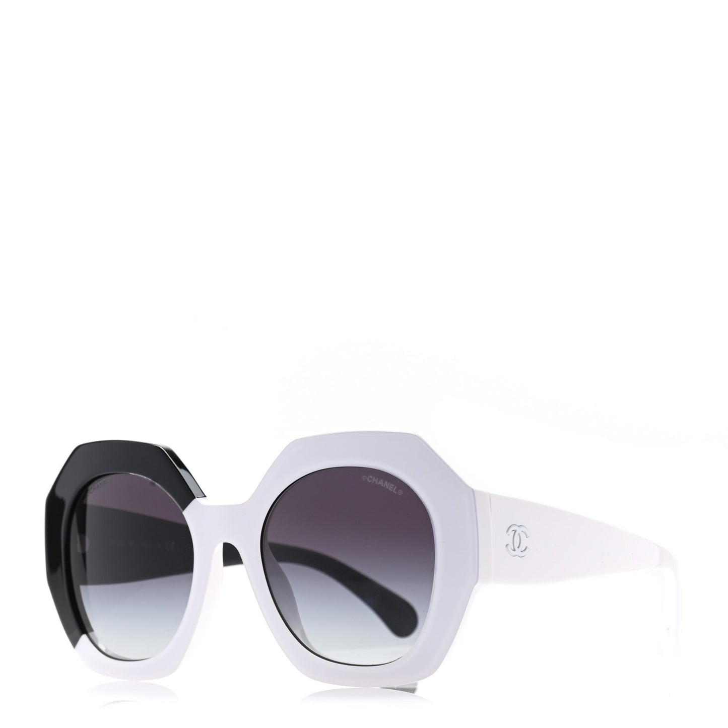 Acetate CC Sunglasses 9080-A White Black