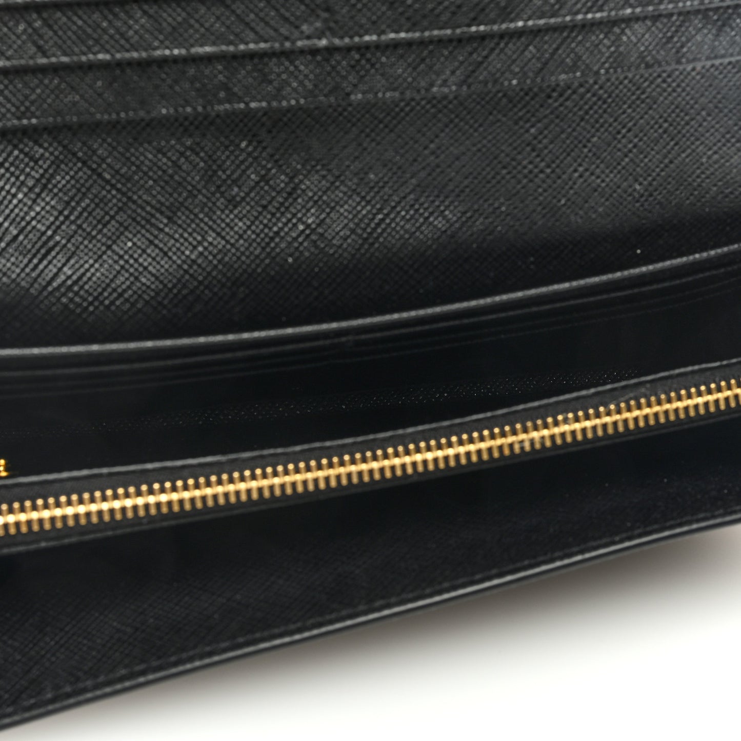 Saffiano Metal Continental Flap Wallet Black