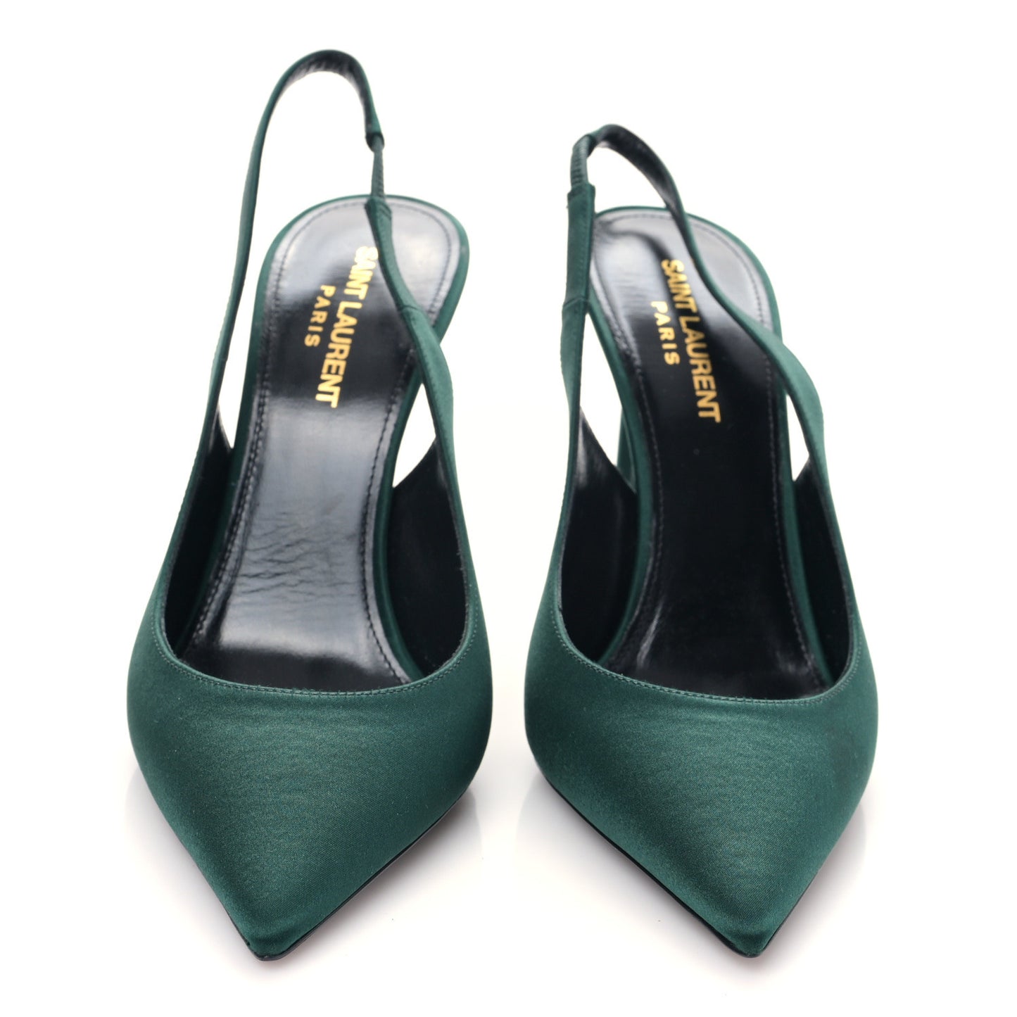 Crepe Satin Zoe 105 Slingback Pump 38.5 Dorian Green