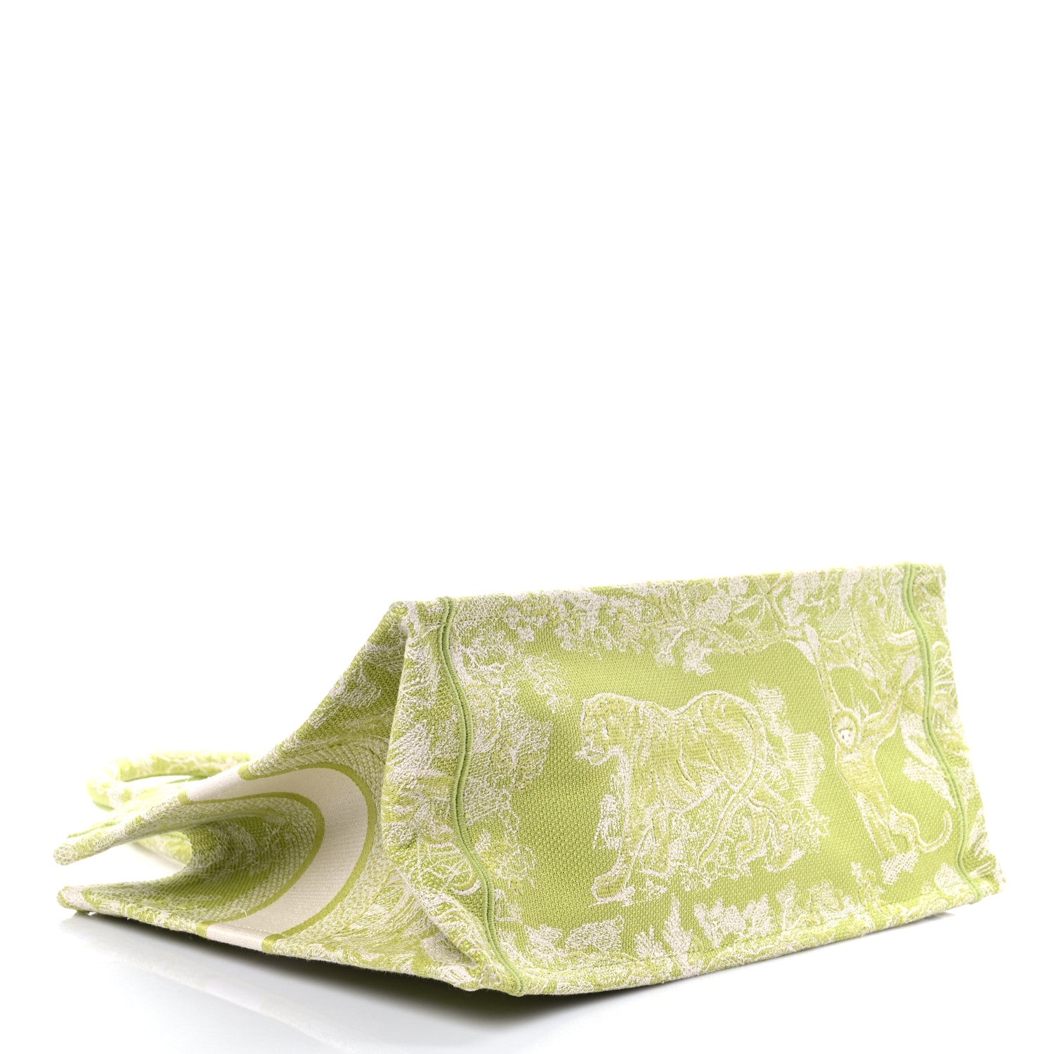 Christian Dior Canvas Embroidered Medium Dioriviera Toile De Jouy Book Tote D-Lite Green 3 of 11