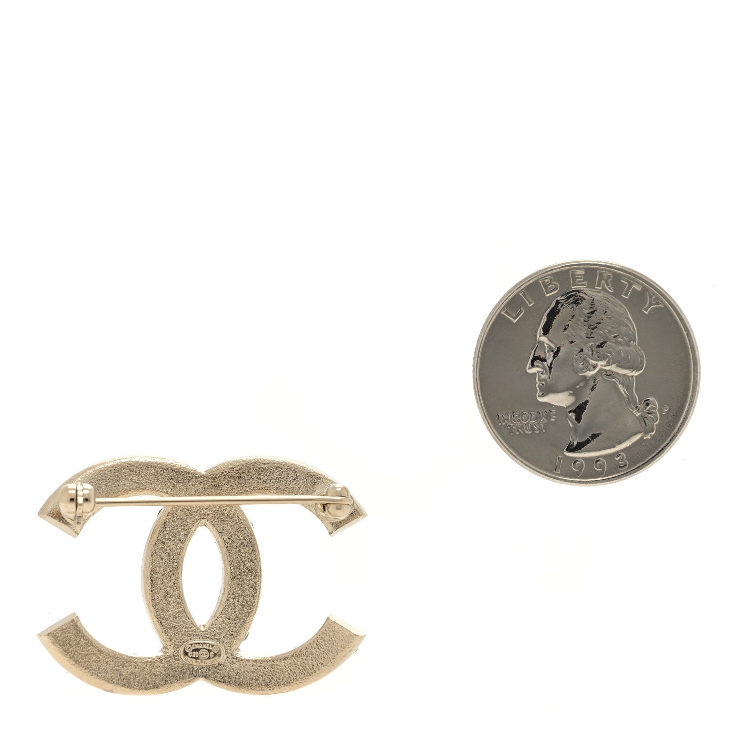 Chanel Crystal Palais Garnier CC Brooch Gold 2 of 4