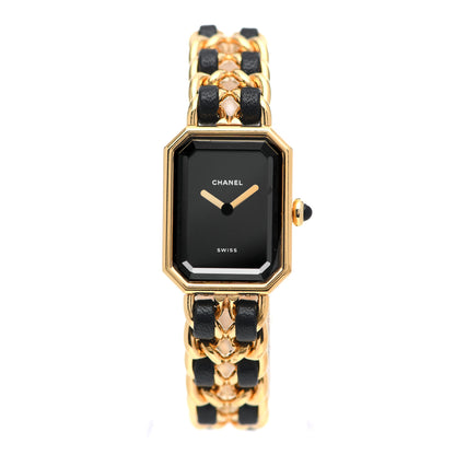 Chanel Stainless Steel Lambskin 20mm Chain Premiere Quartz Watch Gold M 1 of 4