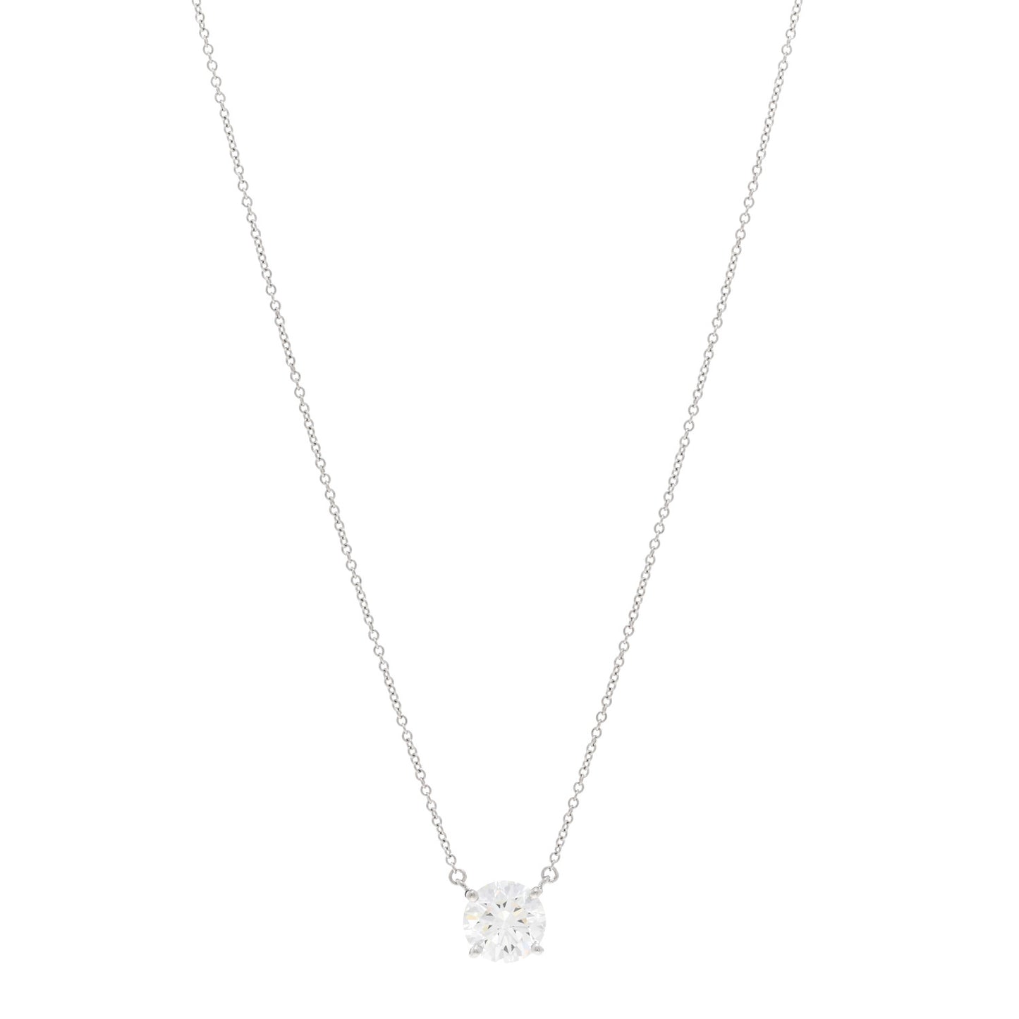 Platinum Diamond 1.83ct Solitaire Pendant Necklace