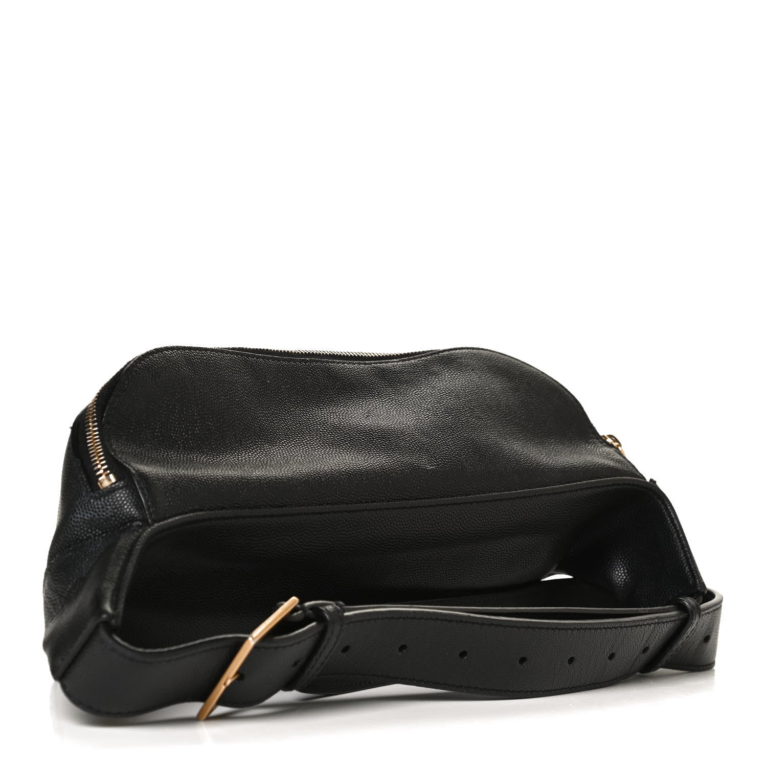 Saint Laurent Grain De Poudre Monogram Belt Bag Black 2 of 11