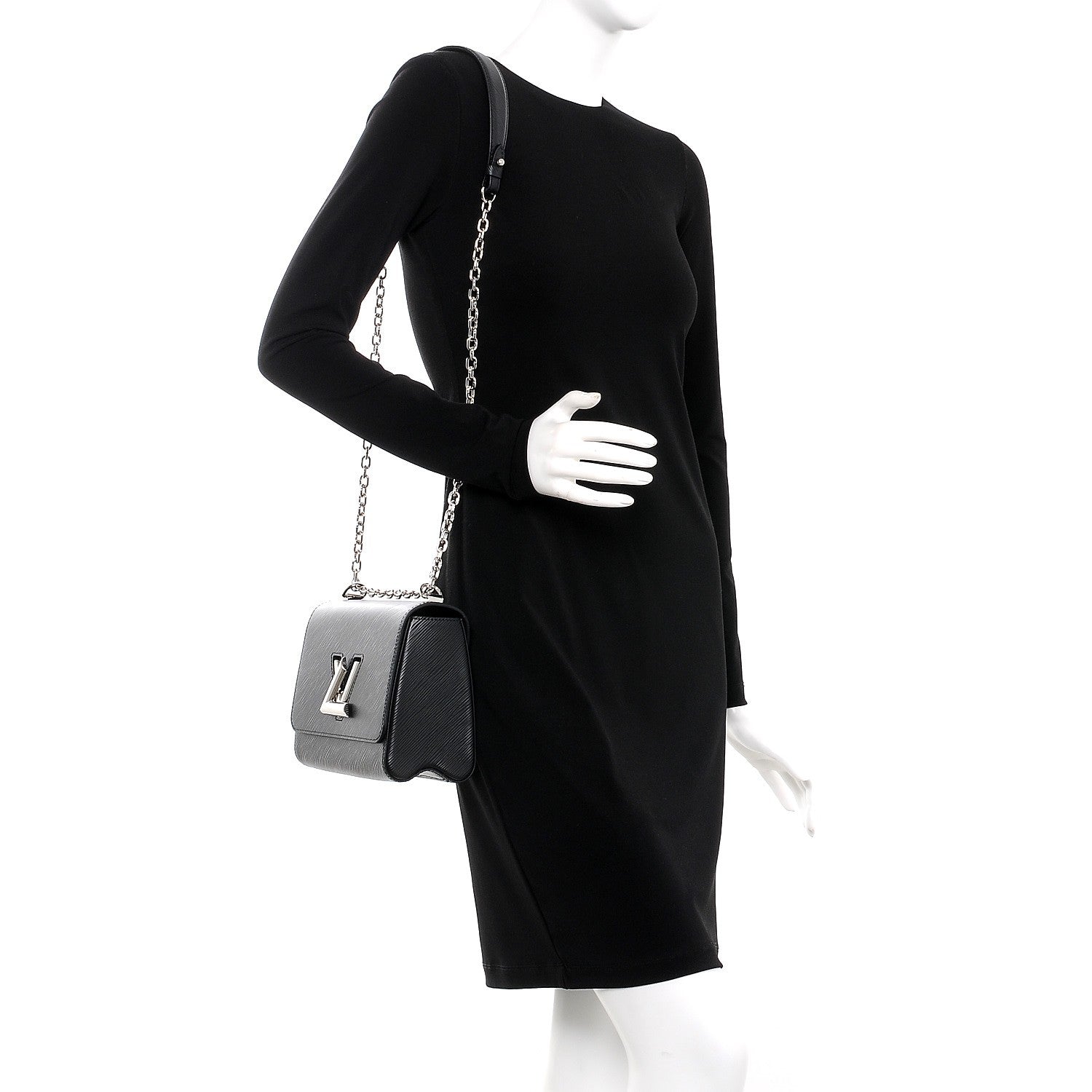 Louis Vuitton Epi Twist Shoulder Bag MM Black 2 of 9