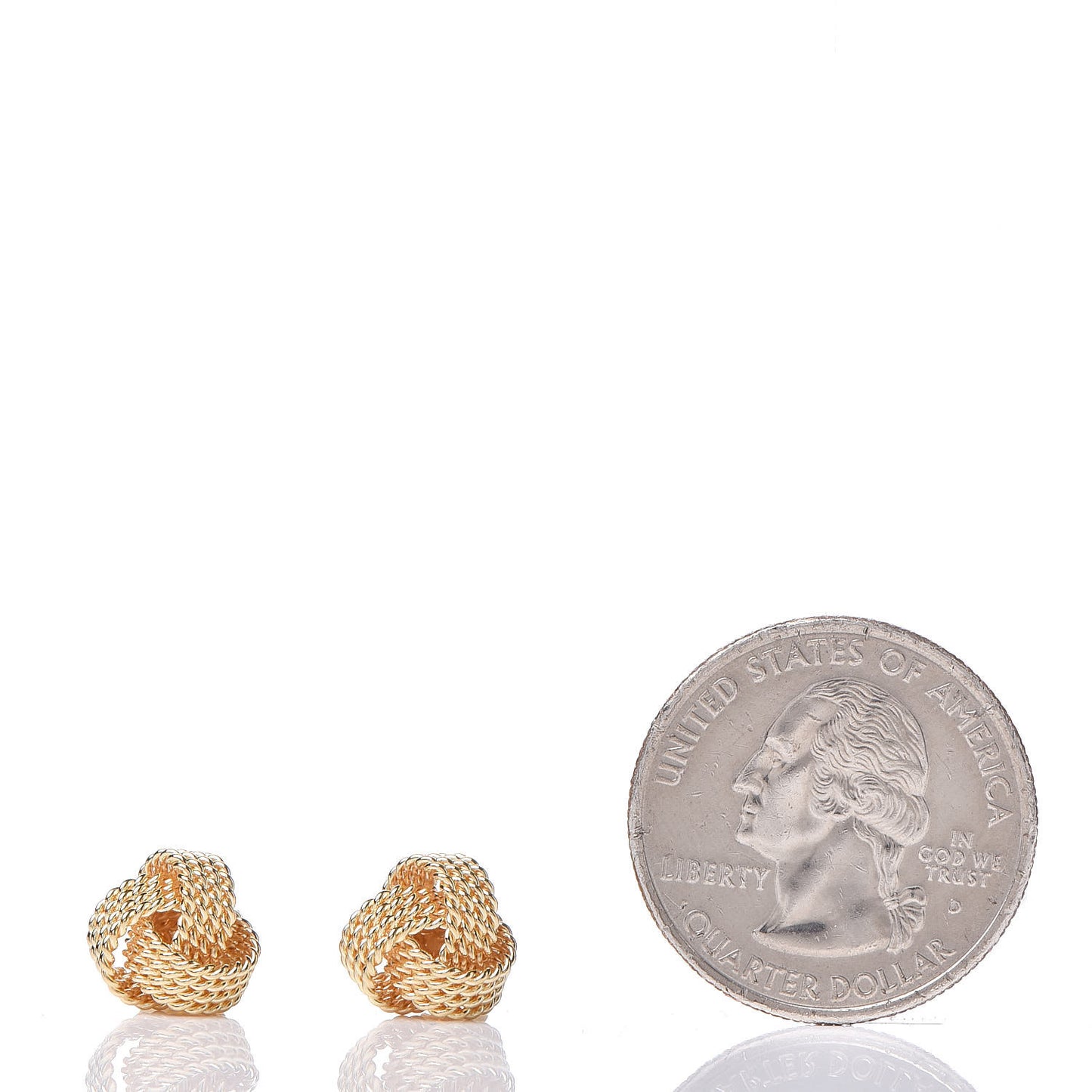 18K Yellow Gold Twist Knot Earrings