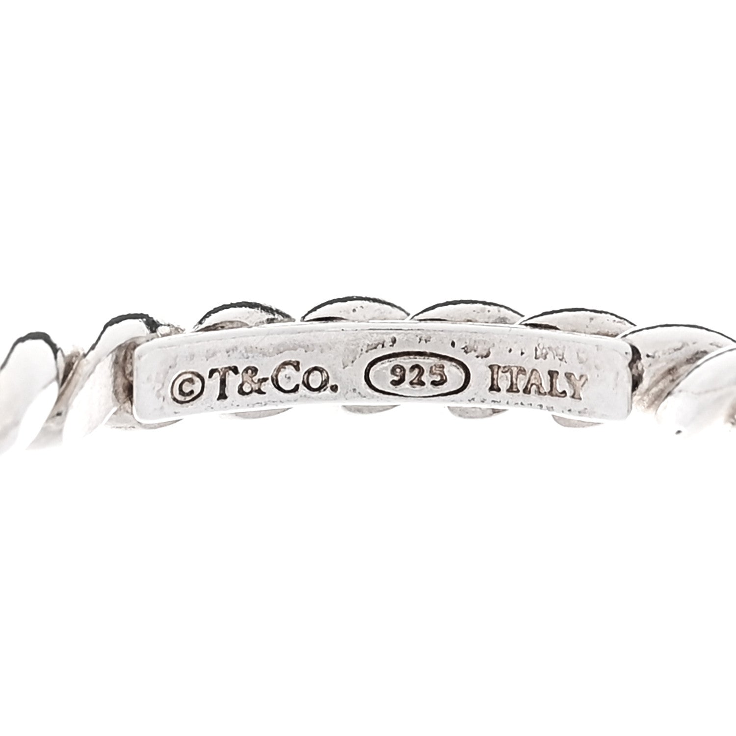 Tiffany Sterling Silver Twist Rope Ring 52 6 4 of 4