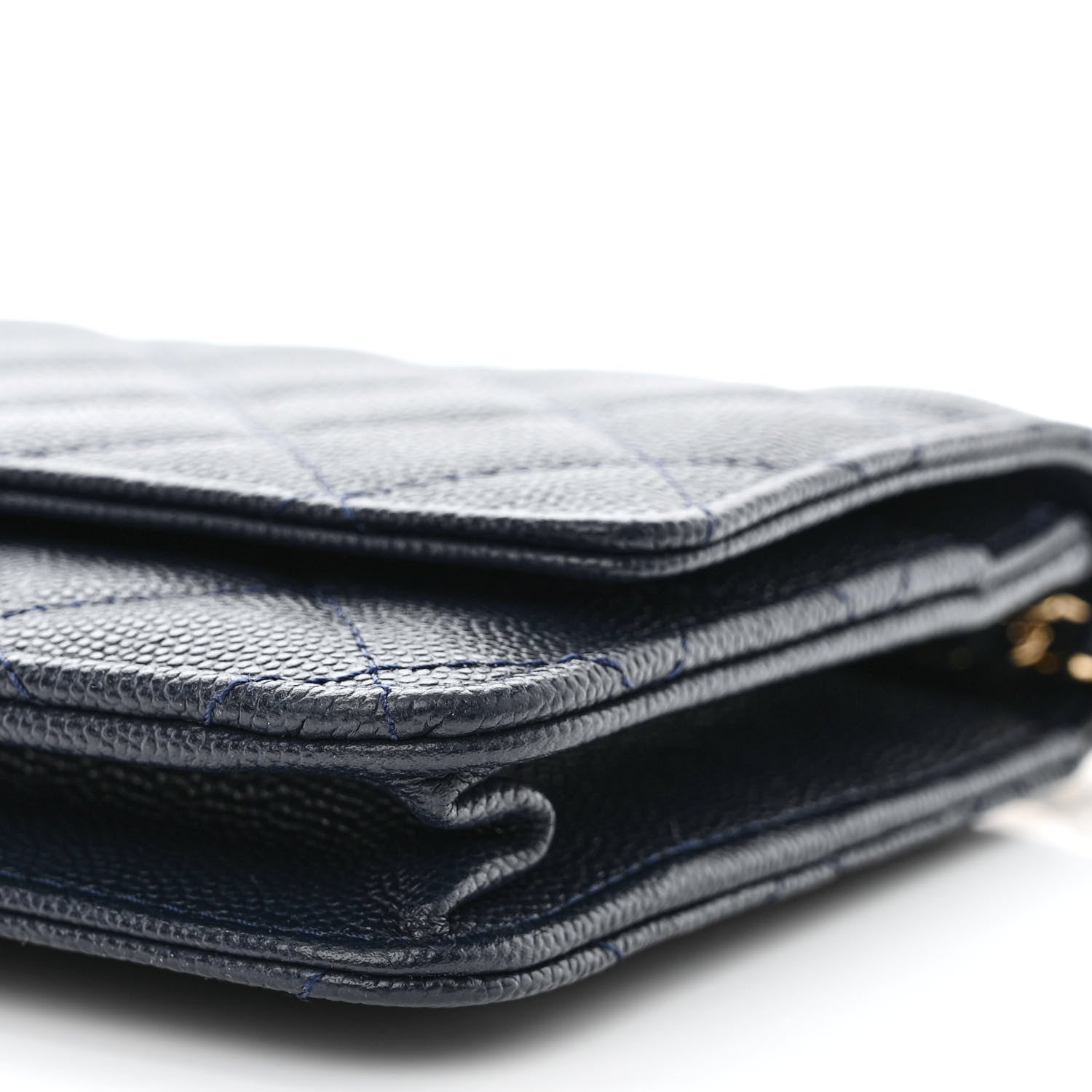 Chanel Caviar Quilted Wallet on Chain WOC Navy Blue 11 of 13