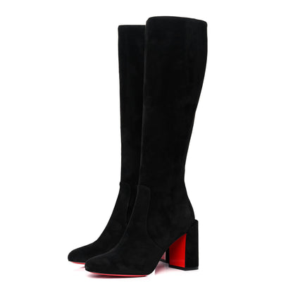Christian Louboutin Veau Velours Cavalika 85 Boots 36 Black 3 of 9