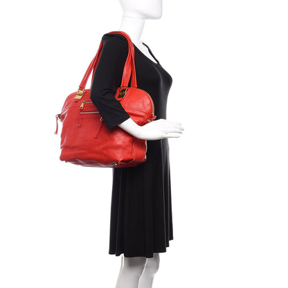 Chloe Lambskin Large Angie Shoulder Bag Red 2 of 12