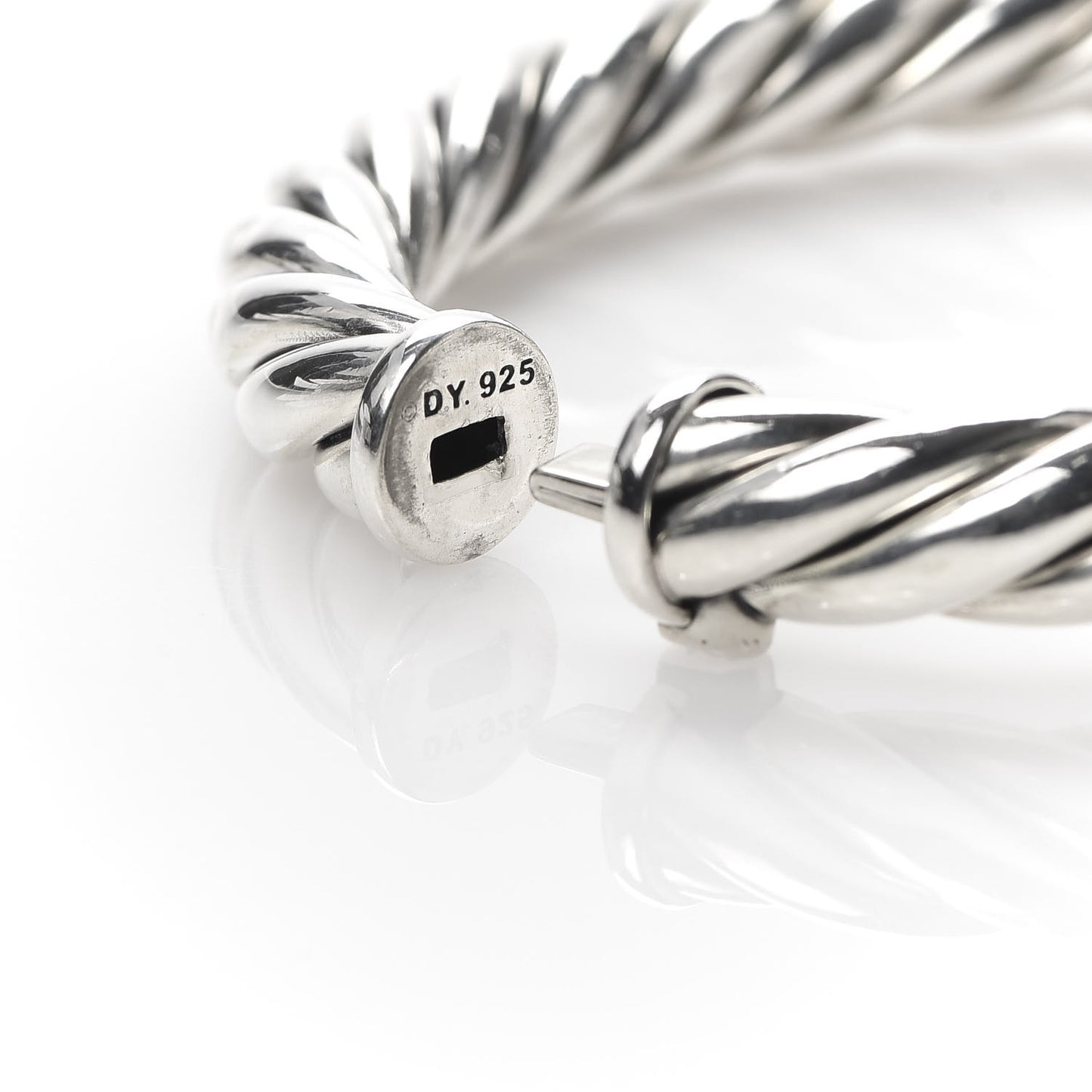 Sterling Silver 8mm Stax Cable Bracelet