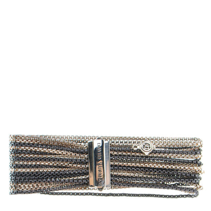 David Yurman Darkened Sterling Silver 21mm Multi Row Box Chain Bracelet 3 of 5