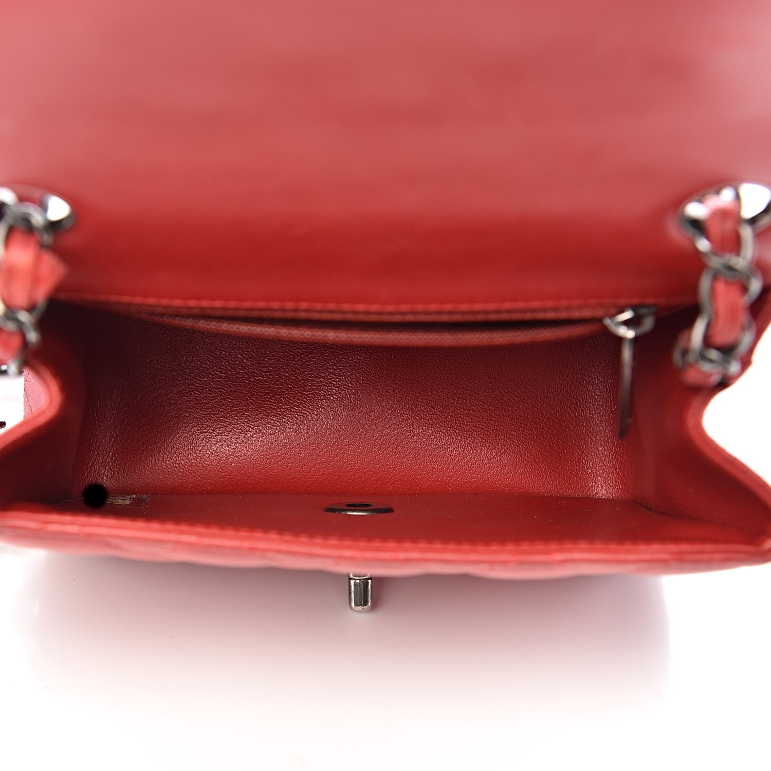 Chanel Lambskin Quilted Mini Square Flap Red 5 of 21