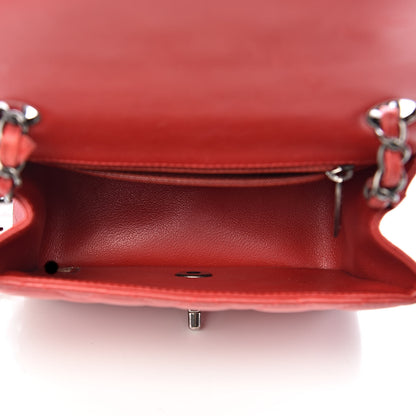 Chanel Lambskin Quilted Mini Square Flap Red 5 of 21