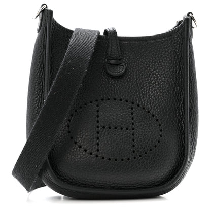 Hermes Taurillon Clemence Evelyne TPM Black 1 of 14