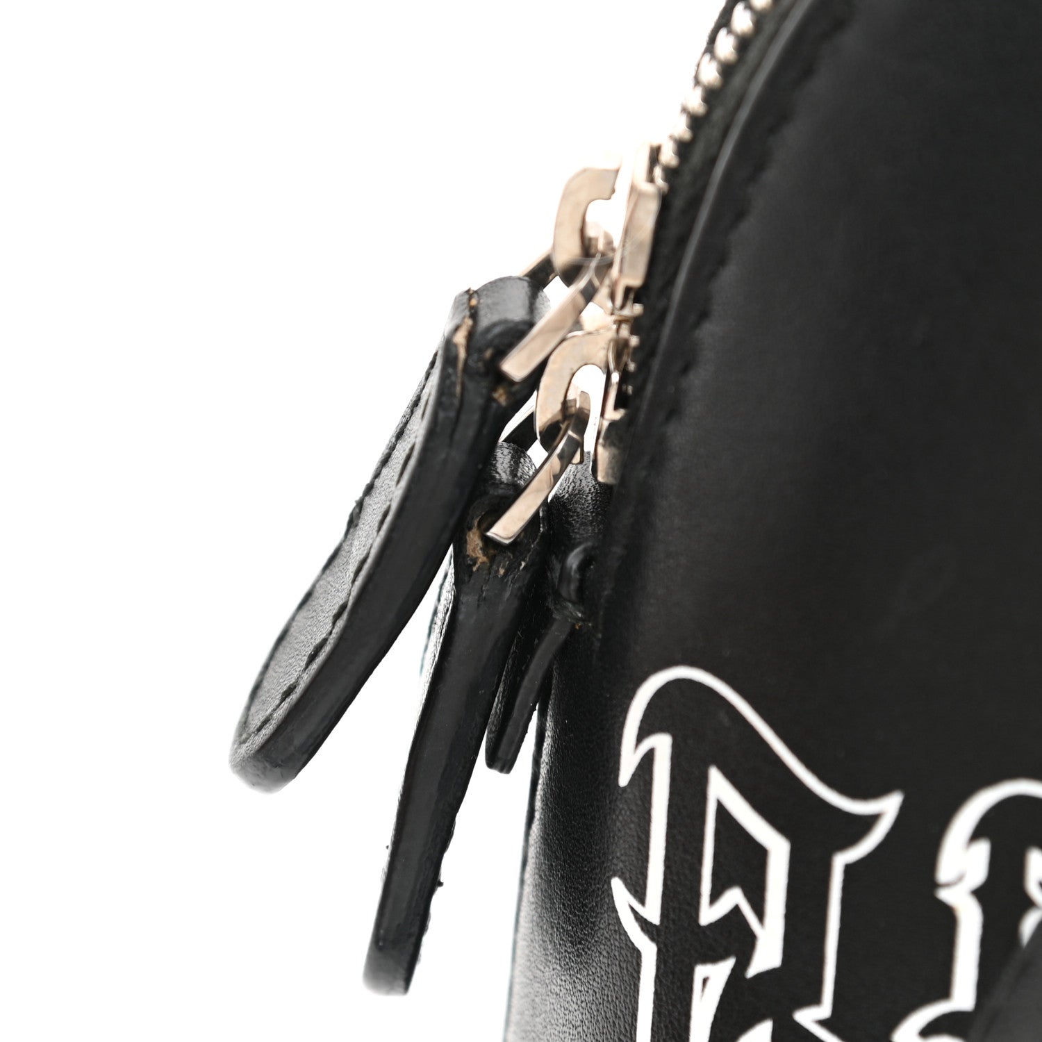 Balenciaga Calfskin Gothic Logo XXS Ville Top Handle Bag Black White 11 of 11