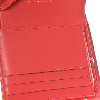 Chanel Lambskin Quilted Small Compact Wallet Red 9 of 10