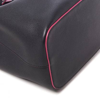 Louis Vuitton Calfskin Lockme Bucket Black 7 of 9