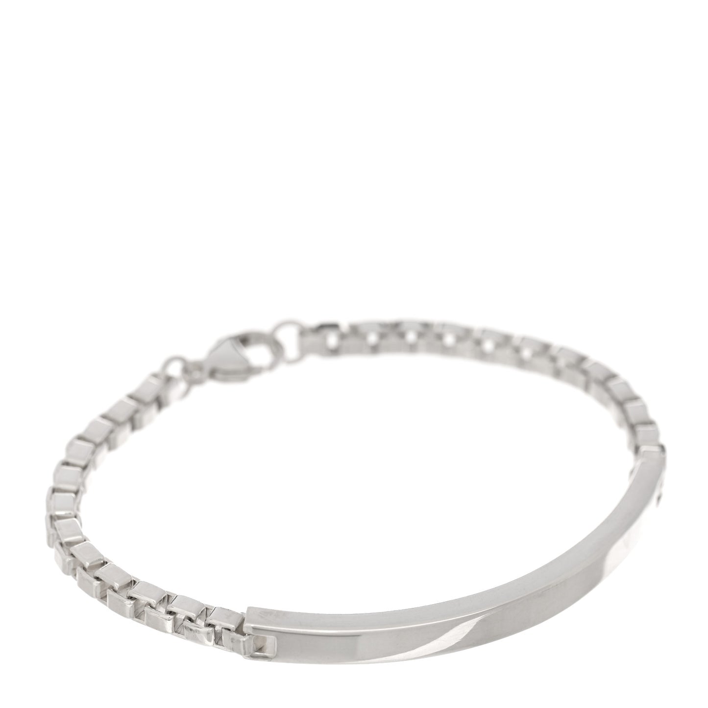 Sterling Silver Venetian Link ID Bracelet