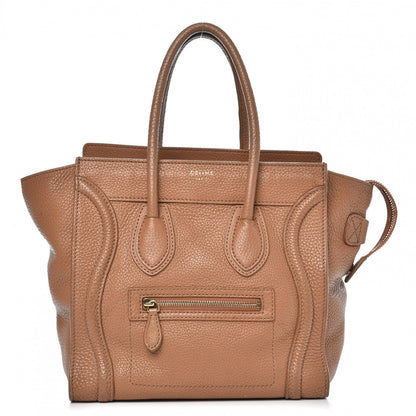 Celine Pebbled Calfskin Micro Luggage Camel 1 of 20
