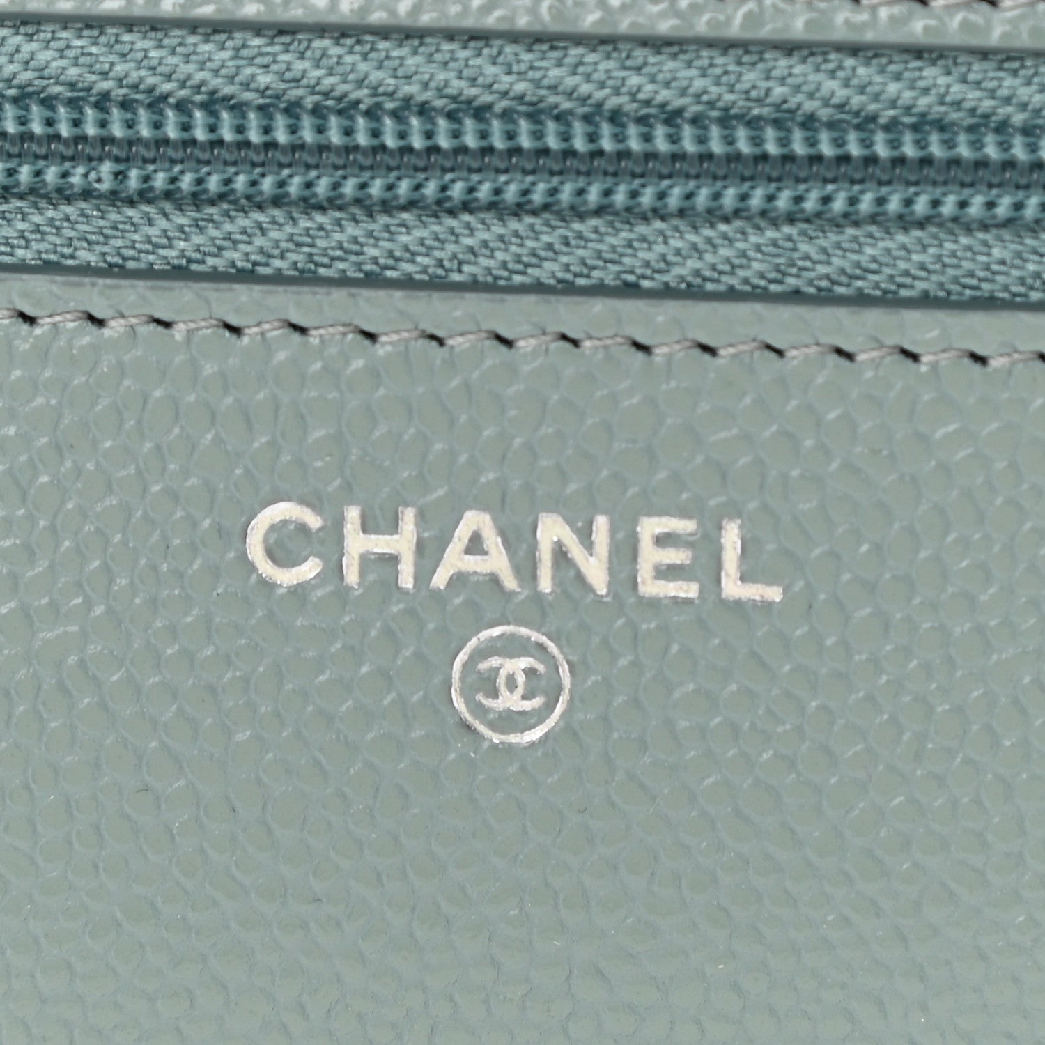 Chanel Caviar Quilted Wallet On Chain WOC Dark Green 5 of 11