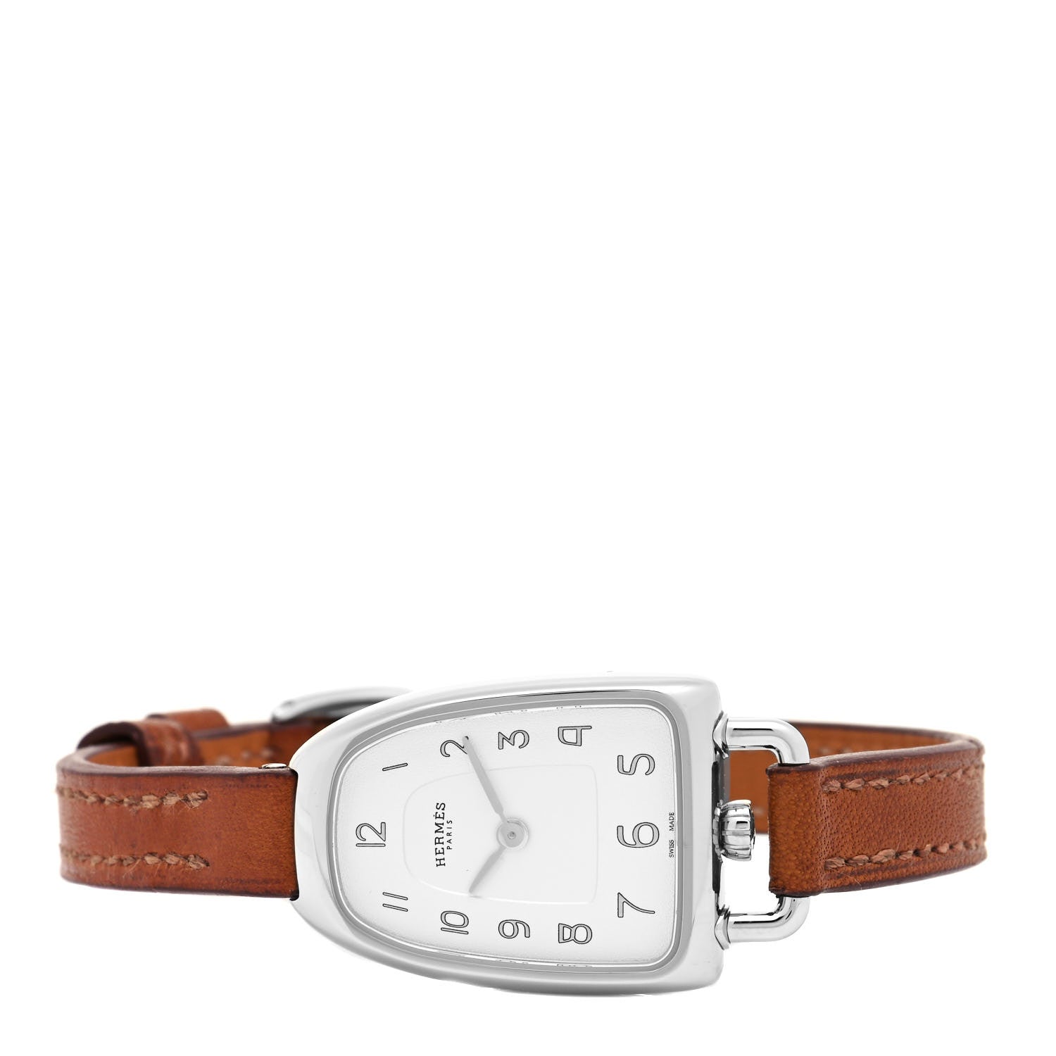 Hermes Stainless Steel Barenia 20mm Galop Quartz Watch Fauve 2 of 5