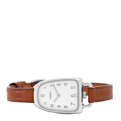 Hermes Stainless Steel Barenia 20mm Galop Quartz Watch Fauve 2 of 5