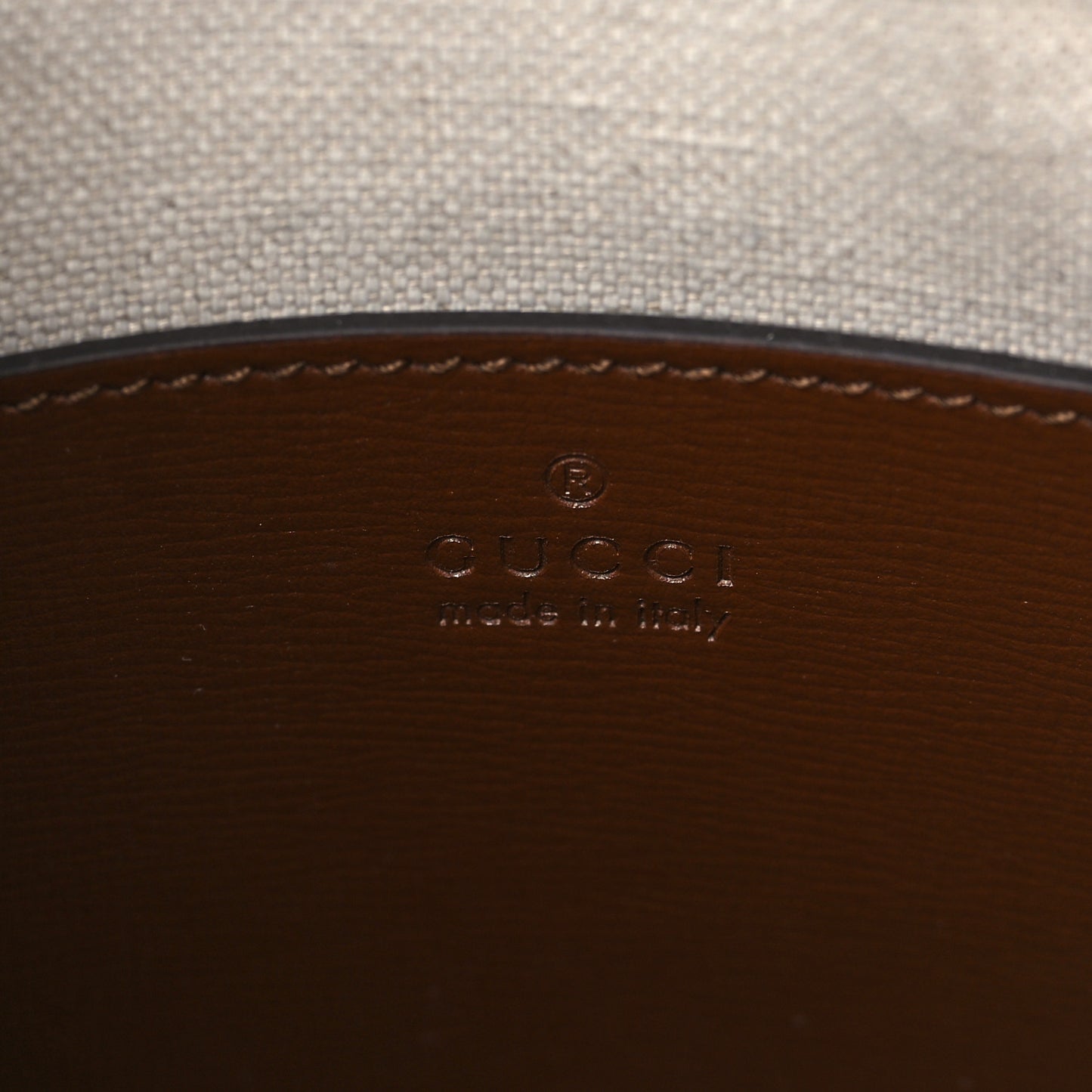 GG Supreme Monogram Azalea Calfskin Retro Interlocking G Flat Messenger Bag Beige Ebony Brown Sugar