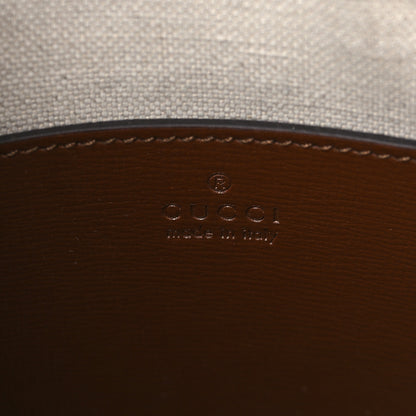 Gucci GG Supreme Monogram Azalea Calfskin Retro Interlocking G Flat Messenger Bag Beige Ebony Brown Sugar 5 of 8