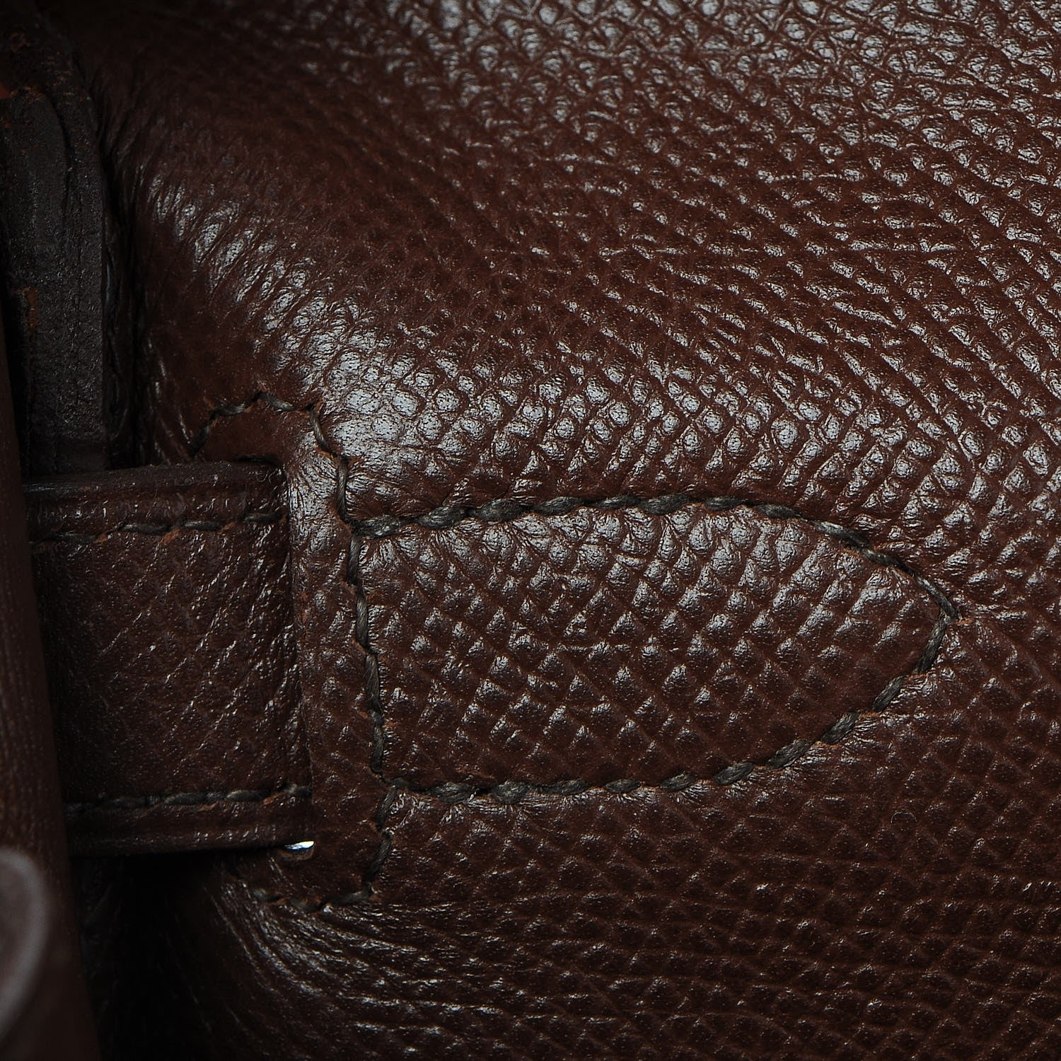 Hermes Courchevel Kelly Retourne 28 Chocolate 10 of 32