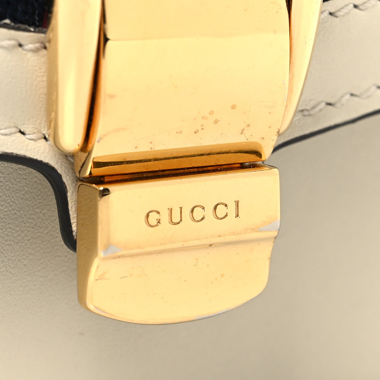 Gucci Calfskin Super Mini Sylvie Chain Shoulder Bag White 11 of 11