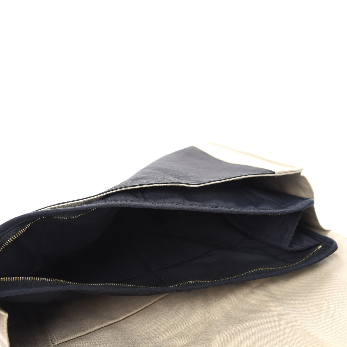 Canvas Clutch Black Beige